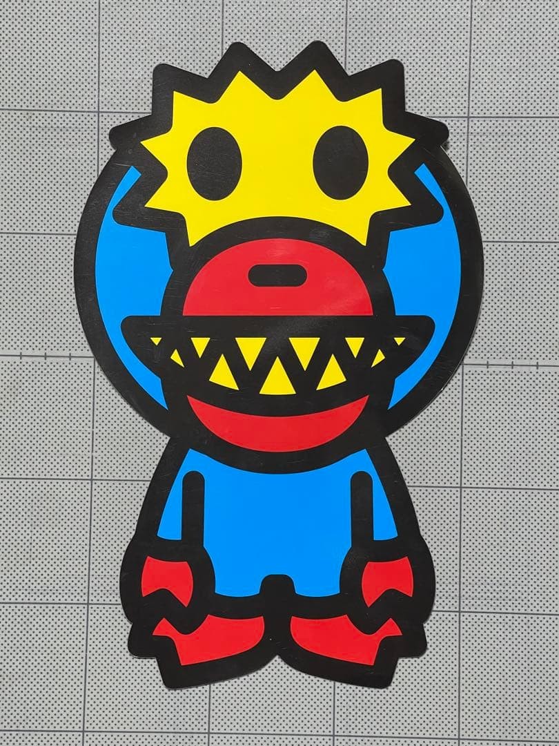 Final price reduction super rare! BAPE BABY MILO jumbo sticker blue