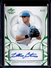 JONATHAN SANTUCCI #/25 2024 LEAF TRINITY AUTO GREEN RC METS