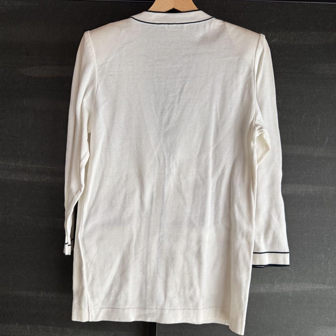 Autentico cardigan Yves Saint Laurent manica lunga colore bianco donna