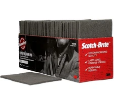 3M Scotch-Brite Ultra Fine Hand Pad Grade 7448B, Box of 60, 6 x 9 in Hand Pads,