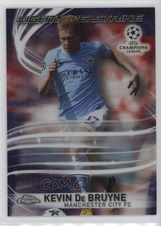 2017-18 Topps Chrome UCL Lightning Strike Kevin de Bruyne #LS-KDB 13kb