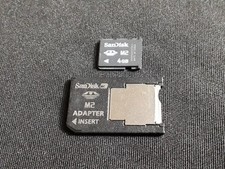 4GB PSP Memory Stick Pro Duo Card - M2 + Adapter For Sony Camera