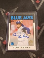 Tom Henke Auto 2020 Topps Archives Fan Favorites Autograph #FFA-THE Blue Jays