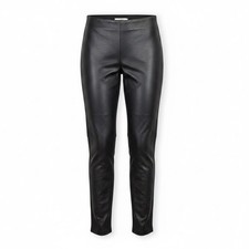 Lauren Ralph Lauren Womens Black Faux Leather-Front Stretch Pants Sizze 6