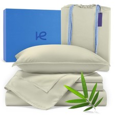 Kickoff Viscose Bamboo Sheets Twin Size 3-pc 100 Organic Bamboo Viscose Bed ...