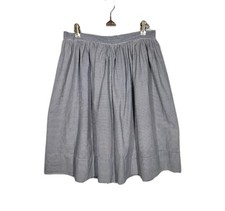 Vtg Black Gingham Skirt 50s 60s Gathered Full 100 Cotton w30 Pinup Retro