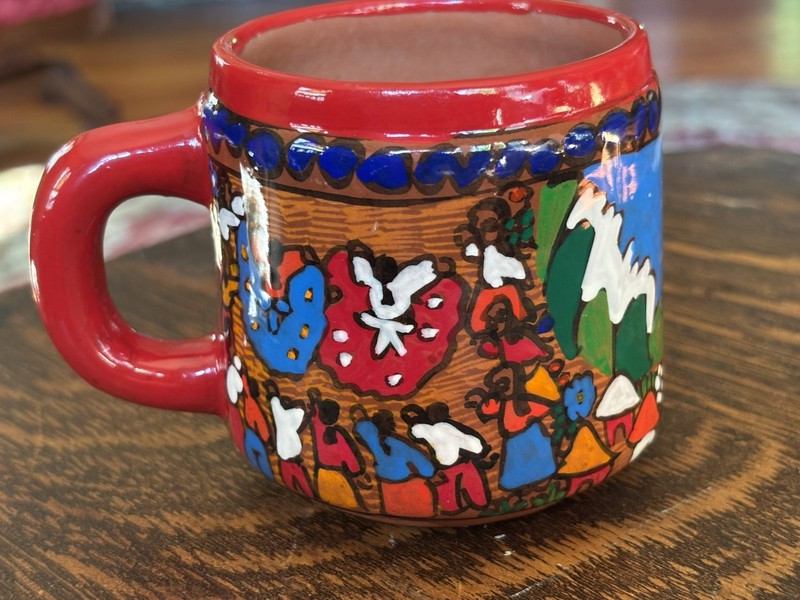 Vintage Talavera Hand Made In Mexico Colorful Clay Pottery Terra Cotta Signed
