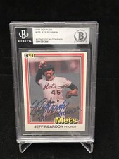 Jeff Reardon Signed 1981 Donruss Baseball #156 Rookie RC Beckett Terminator Insc