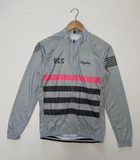Rapha RCC Men’s Long Sleeve Cycling Jersey Full Zip Grey Pink Black Size M