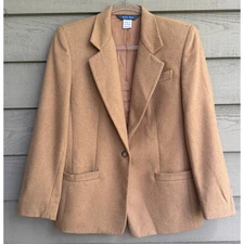 Austin Reed Women’s 4 Camel Tan 100% Camelhair Blazer Classic Lined Jacket