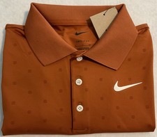 Nike Tour Dri-Fit Golf Polo Shirt Men's Size Small Dark Orange FZ7483-802 80