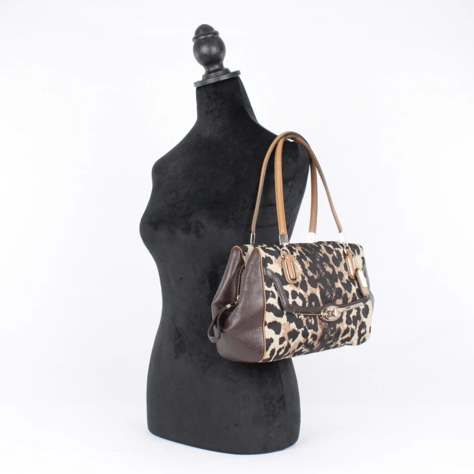 Bolso Cartera Coach Madison Ocelote Estampado Leopardo Foto 2 de 4
