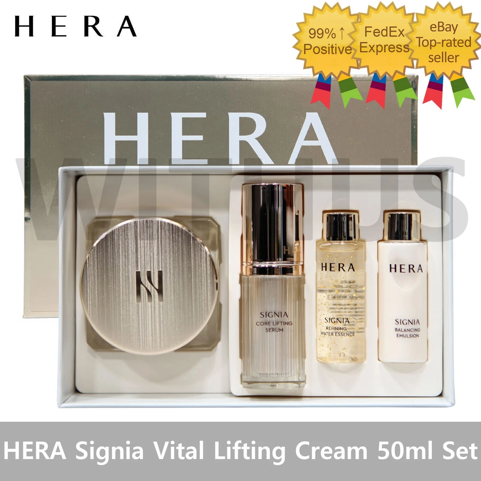 HERA Signia Vital Lifting Cream 50ml Gift Set Cream Serum Emulsion