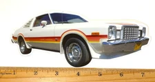 1978 Plymouth Volare ROAD RUNNER White Full Color Die Cut Vinyl Decal Sticker