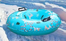 Snow Tubes for Kids and Adults - Cold-Resistant Inflatable Sled, Thickened Heavy