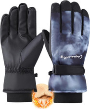 10 Thermal Waterproof Windproof Touchscreen Winter Ski Gloves for Men