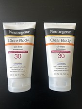 2x Neutrogena Clear Face Oil-Free Sunscreen SPF 30 3oz Exp 4/28 NEW