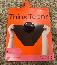 Thinx Teens Bikini Leakproof Women's Period Underwear - Black - Large 13-14