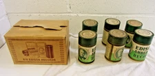 Lot of 6 Antique Blue Amberol Edison Phonograph Cylinder Records w Org Box 1908