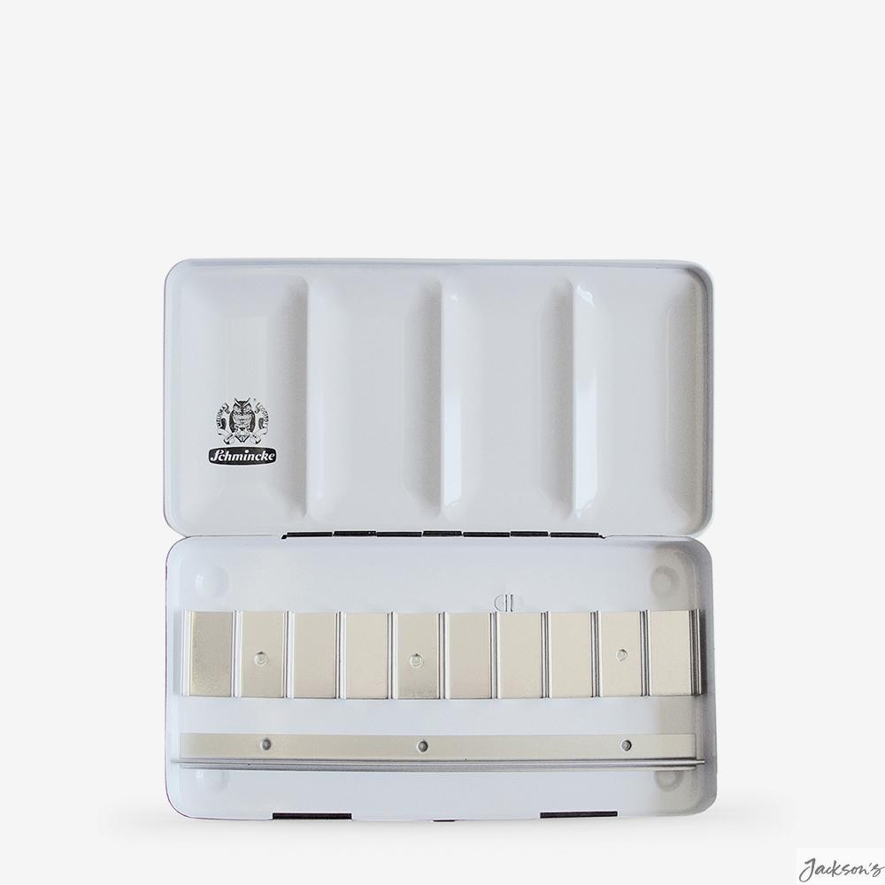 Schmincke Empty Metal Watercolour Box Enamelled Tin Holds 10x15ml Tubes