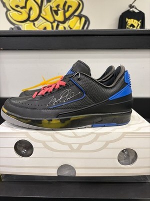 BRAND NEW Off White x Air Jordan 2 Low Retro  Black/Blue  DJ4375-004 Size 10