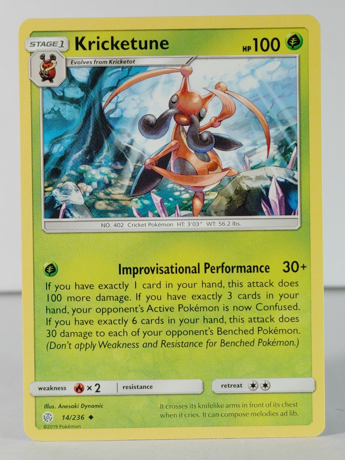 Kricketune - SM: Cosmic Eclipse #14 - POKEMON - NM -singles