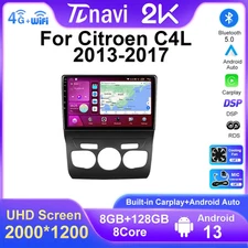 Android CarPlay Car Radio For Citroen C4 C4L 2013-2017 Stereo GPS Player Screen