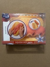 Squish Hot Dog Squeezy Fidget Toy Sunny Days 2-in-1 Hotdog Stress Relief NEW