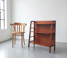 Vintage Art Deco , Modernist Mid Century Walnut Bookcase