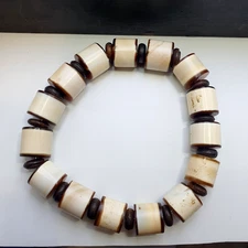 Antique old dzi agate Genuine Yemeni banded agate beads bracelet