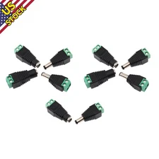 5 Pairs Male+Female DC Power Jack Connector Plug 2.1x5.5mm for LED Light Repair