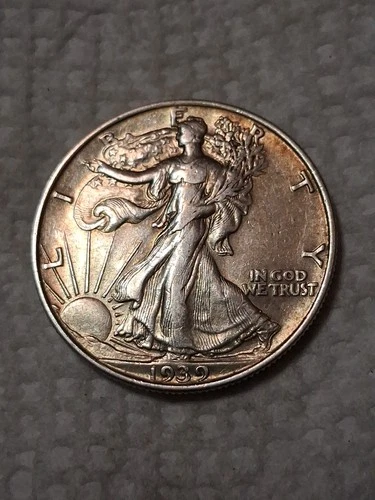 1939 Walking Liberty Half Dollar In VF/EF Condition In My Opinion. #445