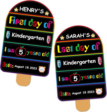 First Day of School Sign - Reusable  Erasable First Day Board Gifts for Daughte