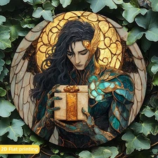 1pc, 7.87x7.87inch Aluminum, Archangel, Gift Box Theme Canvas Painting, 15.7x23.