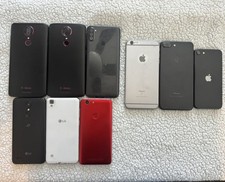 Lot of 9 Smartphones LG, Samsung Apple For Parts / Repair