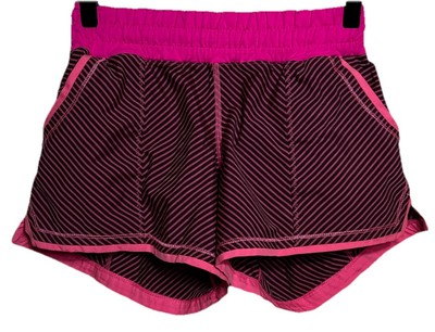 Lululemon Athletica Shake & Break Short Hyper Stripe Raspberry Women s Size 4