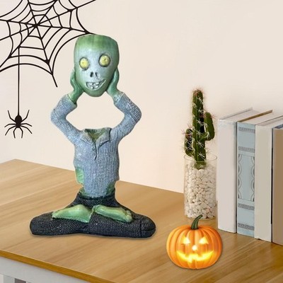 Halloween-Statue, kreative Halloween-Dekoration für Balkon, Bücherregal,