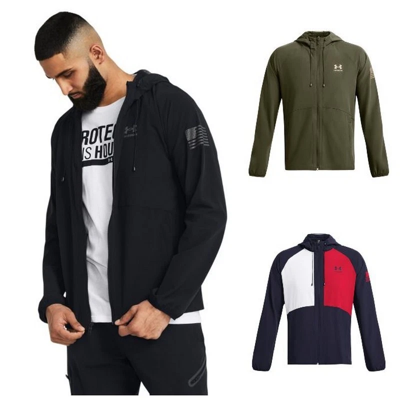 Under Armour 1382947 Men's UA Freedom Storm Windbreaker Jacket Hooded Coat
Opens in a new window or