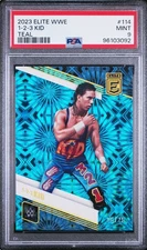  1 2 3 Kid 2023 Panini Donruss Elite WWE Teal Parallel /25  X-Pac Pop 1 PSA 9