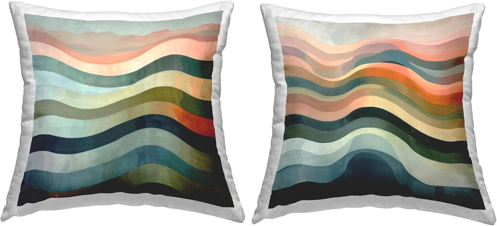 Dynamic Abstract Wave Blue Throw Pillow - 18" x 18" Indoor Decor