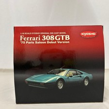 KYOSHO Ferrari308 GTB 1/18 Paris Salon Debut Green Metallic 1975 w/Box Excellent