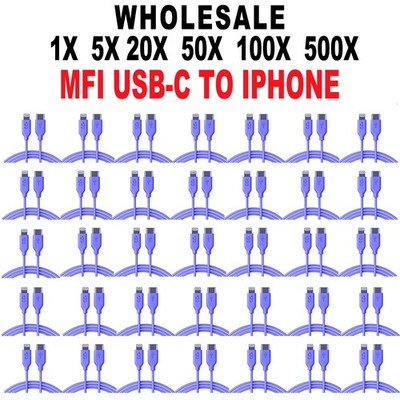 Lot USB-C to iPhone Lightning Cable PD Fast Charger For iPhone, MFI Certified