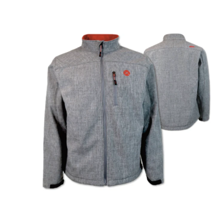 Hooey® Men's Softshell Grey/Red Jacket HJ048GY