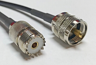 Mini 8 RG8X PL259 UHF Male to SO239 UHF Female Coax RF Cable USA Fast Ship Lot