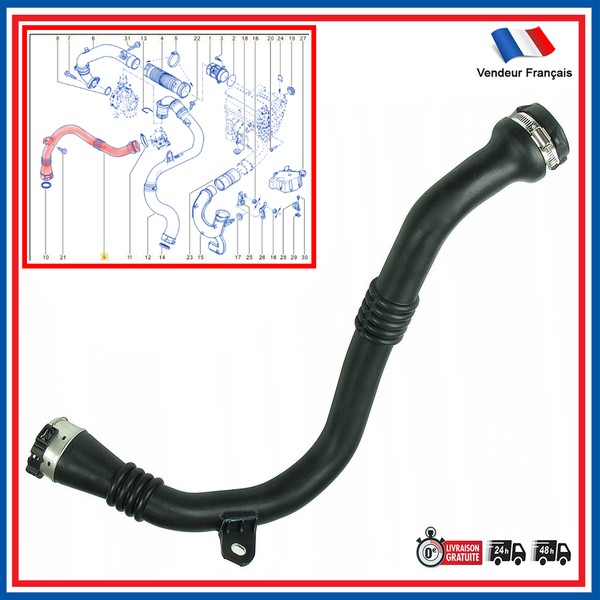 Intercooler Schlauch FüR Renault Megane CC (EZ0/1_) 1.9 Dci 130 - 8200804000-image