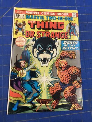 MARVEL TWO-IN-ONE #6, THING/DR. STRANGE (VG) Very Bright, Colorful & Glossy!