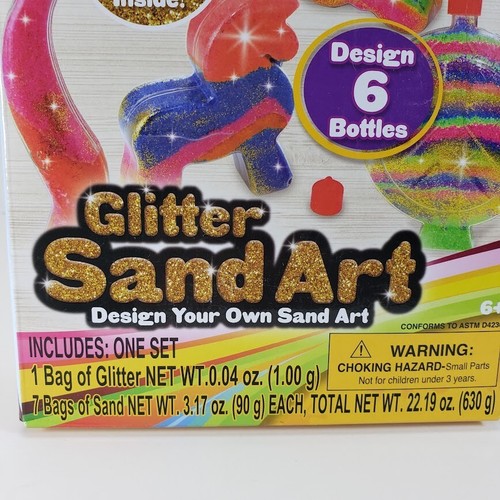 Creative Kids Glitter Sand Art, Design Your Own Sand Art in 6 Bottles NEW - Picture 9 of 9