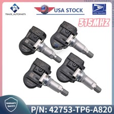 4x Tire Sensors For 2012-2013 Honda Cr-v 2012-2015 Crosstour Tpms Sensor 315mhz