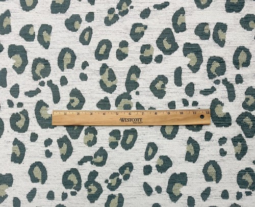 RICHLOOM FORTRESS TABBY JADE BLUE CHENILLE WOVEN FURNITURE FABRIC BY YARD 54"W - Picture 3 of 6
