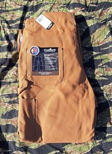New Carhartt R02 40 x 32 Brown Duck Bib Insulated Overalls Made in USA